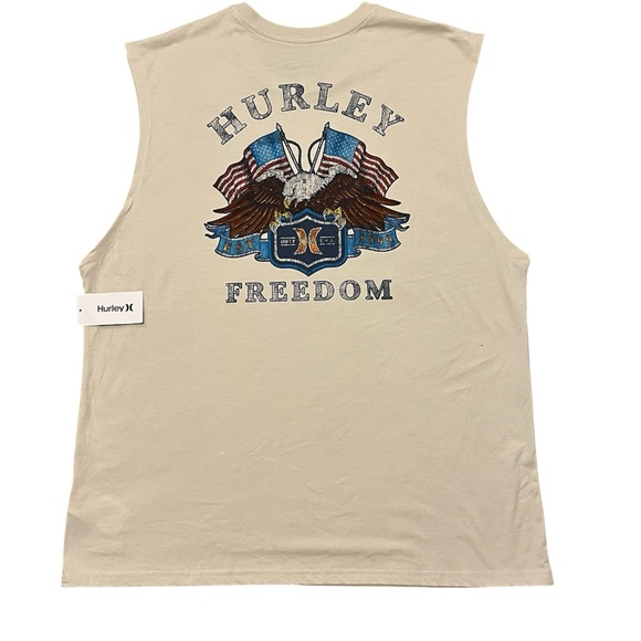 Hurley Men's Khaki Cream Tan Everyday Tank Top Tee Size: - Picture 3 of 7